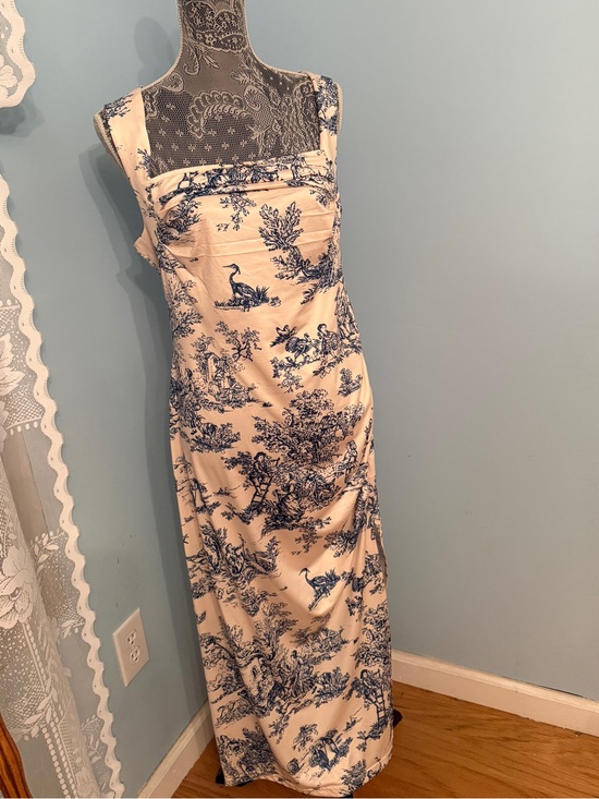Cider Dresses & Skirts - Cider Cream and Blue Toile Maxi Dress